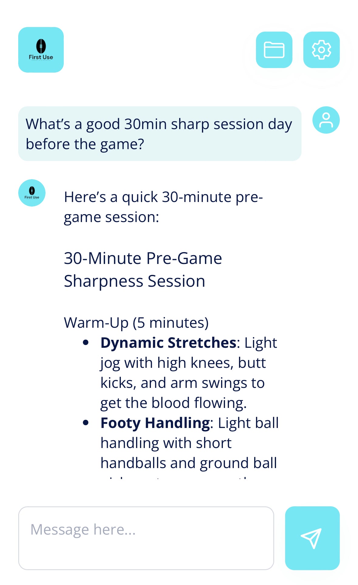 FirstUse Ai Coach App